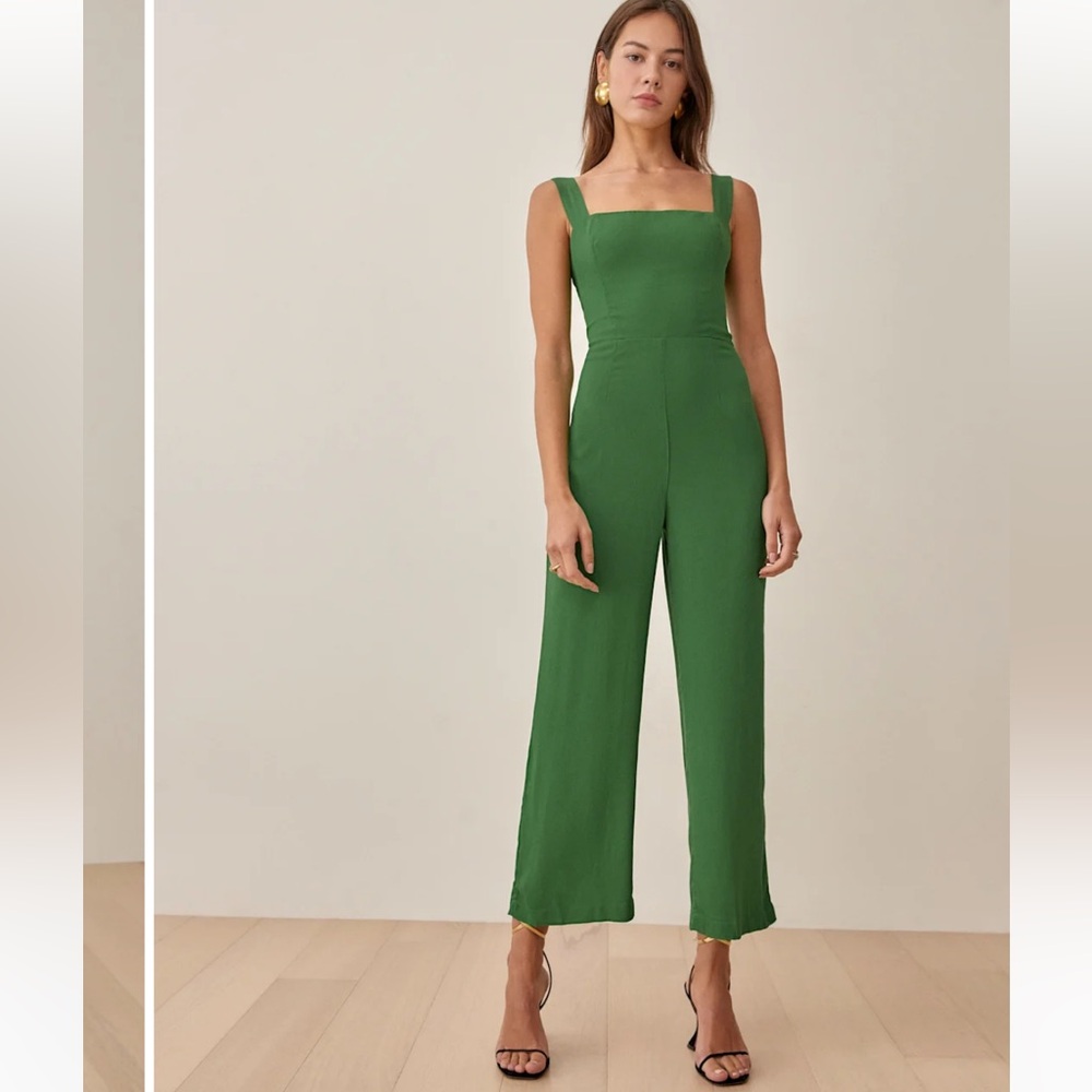 Reformation Alva Jumpsuit Kelly Green - Size 6 NWT - Picture 4 of 7